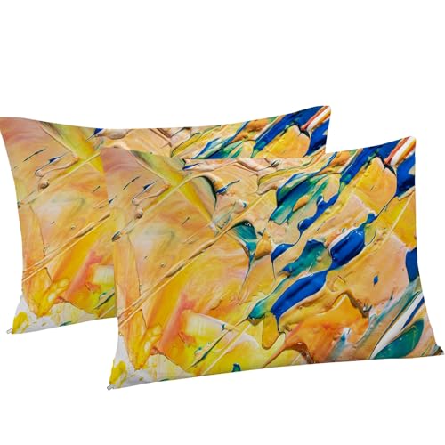 Housse de couette 220x240 jaune microfibre douce lit 2 personnes - 5