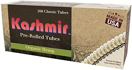 Kashmir Organic Amazing Taste Classic Tubes, Natural, Convenient to Use, Portable Tube - One (1) 200ct Carton