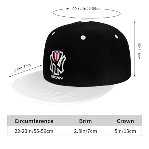 Gorra ajustable snapback unisex con bandera NY Puerto Rico miniatura 2