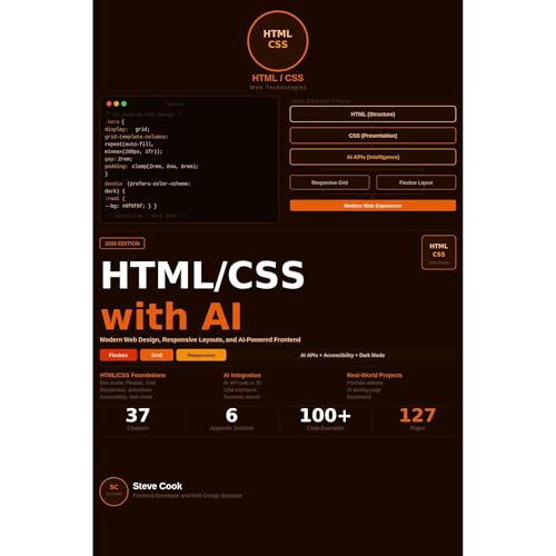 HTML/CSS with AI Audiolibro Por Steve Cook arte de portada
