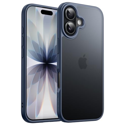 Image of JETech Matte Case for iPhone 17 6.3-Inch, Shockproof Military Grade Drop Protection, Frosted Translucent Back Minimalist Phone Cover, Anti-Fingerprint (Storm Blue)