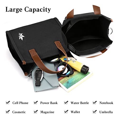 Image of CORIOS Women Shoulder Bag Canvas Handbag Crossbody Bag Multifunctional Top Handle Bag Casual