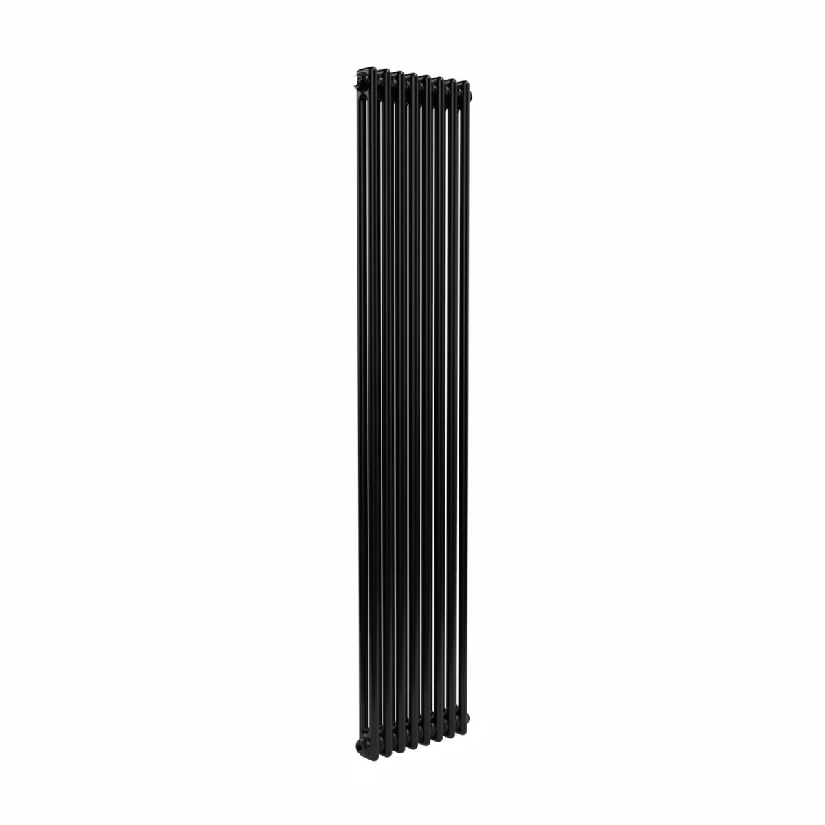 Lux Heat Black Vertical 2 Column Traditional Radiator 1800Mm (H) X 470Mm (W)