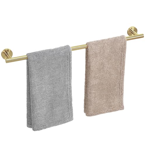Brushed Gold Towel Bar, 24 Inch Towel Racks for Bathroom Wall Mounted, Thicken SUS304 Stainless...