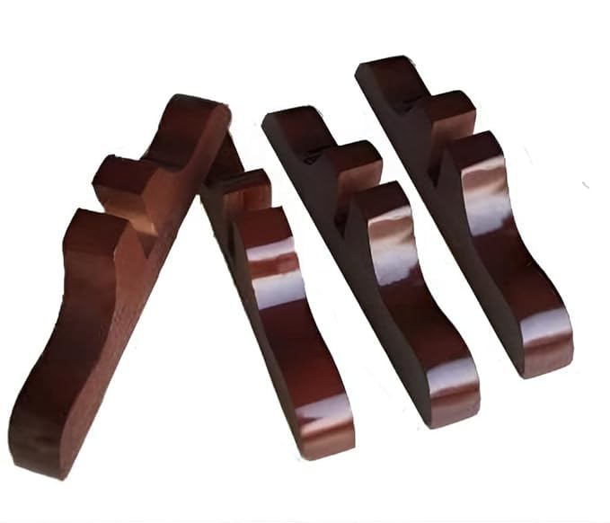 BELEZA DREAMS Wooden Standard Size Partition Stand & Partition Legs Room Divider Stands for Stable Straight Standing (4 Stands for 3 Panels Partation) Wallnut Brown Finish-image-9