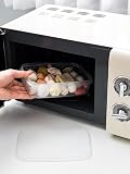 Cetomo 1,1 l x 6 pojemników do przechowywania żywności, organizer na lodówkę z pokrywką, plastikowe organizery do lodówki do spiżarni i owoców, bez BPA, bezpieczny w zamrażarce, bezpieczny w kuchence