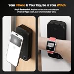 ThorBolt X1 Verrouillage des clés d'Apple Home, iOS ONLY Entrée sans clé intelligente HomeKit Verrouillage de porte avec empreinte de doigt, clavier Deadbolt Lock fonctionne avec HomeKit Excédent de filetage (ragueur de bord requis), IP65 résistant aux intempéries, noir