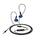 PWOW E150 In-Ear Sports Headphones Earphone Earbuds with Microphone Universal 3.5mm Stereo Earphones with Mic & Volume Control for iPhone/ Samsung/ Computer - Black & Blue