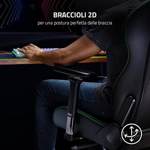 Razer Enki X - Sedia da gioco con supporto lombare...