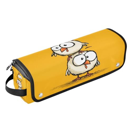 Funda de viaje 2 en 1 para plancha y rizador con tapete resistente al calor impermeable organizador de viaje para planchas, rizadores, amarillo miniatura 1