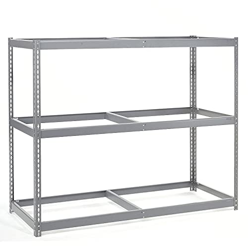 Global Industrial Wide Span Rack with 3 Shelves No Deck, 1200 Lb Capacity Per Level, 60