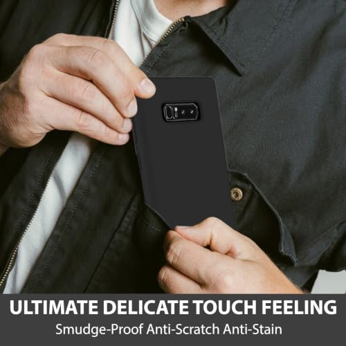 Image of LIRAMARK Liquid Silicone Soft Back Cover Case for Samsung Galaxy Note 8 (Black)