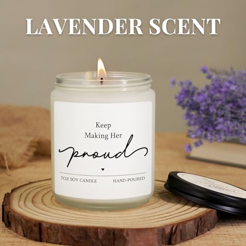 Sympathy Gifts, Keep Making Her Proud Memorial Candle Gifts, Bereavement Gift for Loss of Loved One, Anniversary of Passing, Remembrance Gift for Loss of Mom, Grandma, Sister, Wife by Hakumata - Image 3