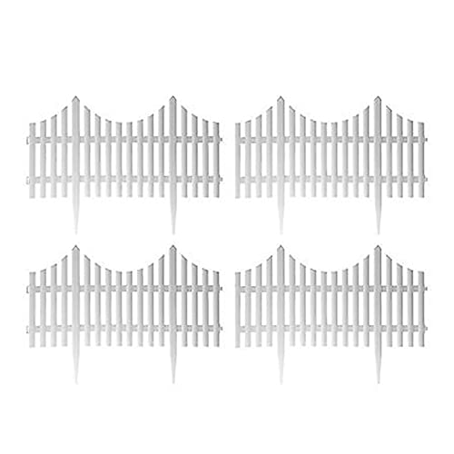 HTI-Living Zierzaun Bogen unten Nessa Beeteinfassung Beetbegrenzung 240 cm Weiß Zeitgenössisch Kunststoff Zaun