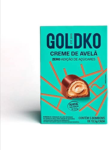 GoldKo Bombons de Chocolate Creme de Avelã Zero Adição de Açúcare...