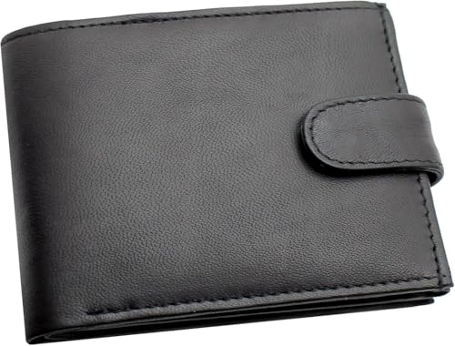 WONSEFOO Wallets for Men | RFID Blocking Card Holder | Coin Pocket Bifold Purse Wallet | 3 Id Display Pockets