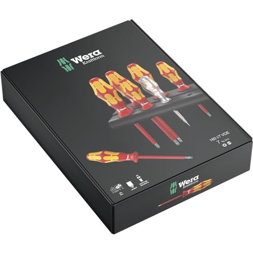 Image of Wera 05006147001 Kraftform Plusserie 100 Rack 160I Screwdriver Set (7 Piece)