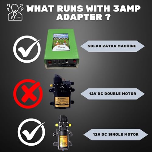 Image of Agriansh 15KV Jhatka Machine Full Kit Solar Zatka for 150 Bigha (60 Acres) | AC-DC Adapter, Heavy Insulators, Tighteners & Danger Boards | Fully Automactic Zatka Machine Kit