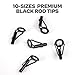 OJYDOIIIY Fishing Rod Tip Repair Kit, 30 Black Pole Tips with Repair Instructions