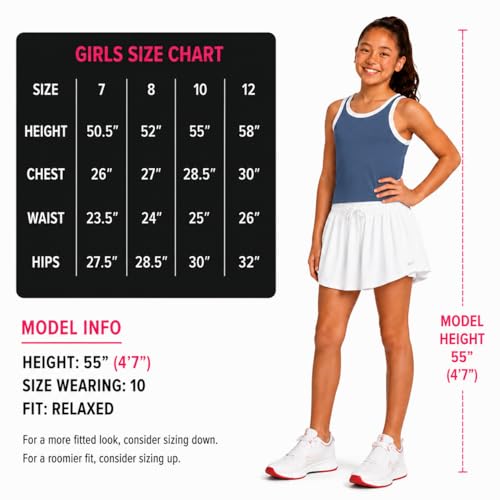 Image of Reebok Girls 2-Piece Short Set - Sleeveless Tank Top & Butterfly Shorts | Soft Cotton Feel, Stretchy Elastic Waist, Flowy Athletic Fit for Gym, Play & Everyday Wear