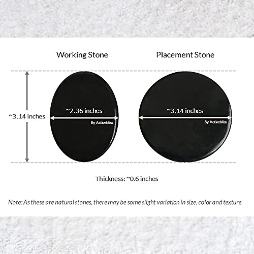 Activebliss Hot Stones - 6 Large Essential Massage Stones Set (3.15In) For Professional Or Home Spa, Relaxing, Healing, Pain Relief #TOP3