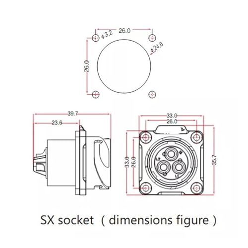 Connecteur d'alimentation 3 broches étanche IP67 métal pour éclairage extérieur - 6