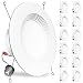 Bbounder Lighting 12 Pack 5/6 Inch LED Recessed Downlight, Baffle Trim, Dimmable, 13W=100W, 3000K Warm White, 1000 LM, Damp Rated, Simple Retrofit Installation - UL + Energy Star No Flicker