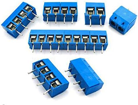 20X 2-10 Way 2-10 P PCB Mount Screw Terminal Block Connector 5.08mm Pitch Blue