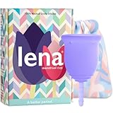 Lena Menstrual Cups, Reusable Period Cup, Tampons, Period Underwear and Menstrual Pads Alternative, Feminine Care, Silicone Menstrual Cup, Made in USA, Small, Purple