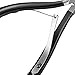 Cuticle Nipper with Cuticle Pusher- Professional Grade Stainless Steel Cuticle Remover and Cutter - Durable Manicure and Pedicure Tool - Beauty Tool Perfect for Fingernails and Toenails (Black)