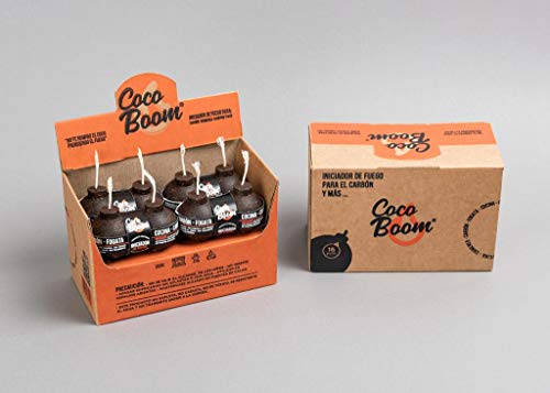 RRB Fire Starter for Charcoal, Fireplace, Camping and More - Easy and Quick 100% Organic Coconut Fiber - Fire Starter Bombs CocoBoom.