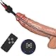 360mm Sexuelle Elektrostimulation Dilator Harnröhre Silikon Penis Plug,Penis Vibrator mit Fernbedienung & 8 Elektro Dusche Modi,Elektro Shock Harnröhren Dilatatoren Katheter,Prostata Vibration (A)