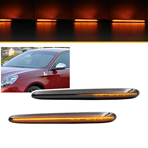 NSLUMO intermitente laterales alfa romeo giulietta LED dinamicos/secuenciales para Giulietta Hatchback Tipo 940 Juliet Indicador lateral espejo Intermitente Cover