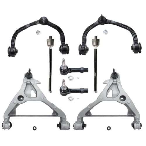 Image of Detroit Axle - 8PC Front Upper and Lower Control Arms w /Inner and Outer Tie Rods for 2005-2006 Ford Expedition /Lincoln navigator