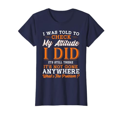 Attitude Saying Funny Sarcasm T-Shirt, Women, Navy Blue, 3X-Large