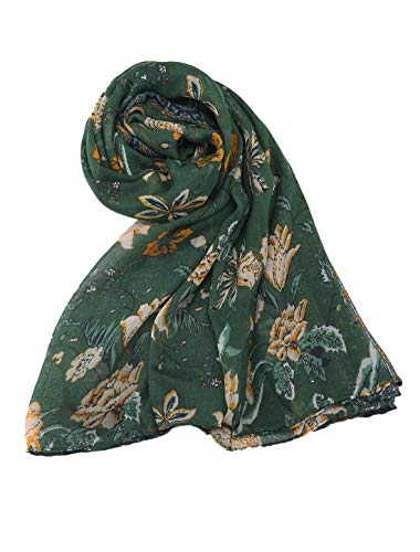 Uxcell Large Balinese Yarn Floral Print Scarves Beach Shawl Vintage Style Swimwear Wraps for Women