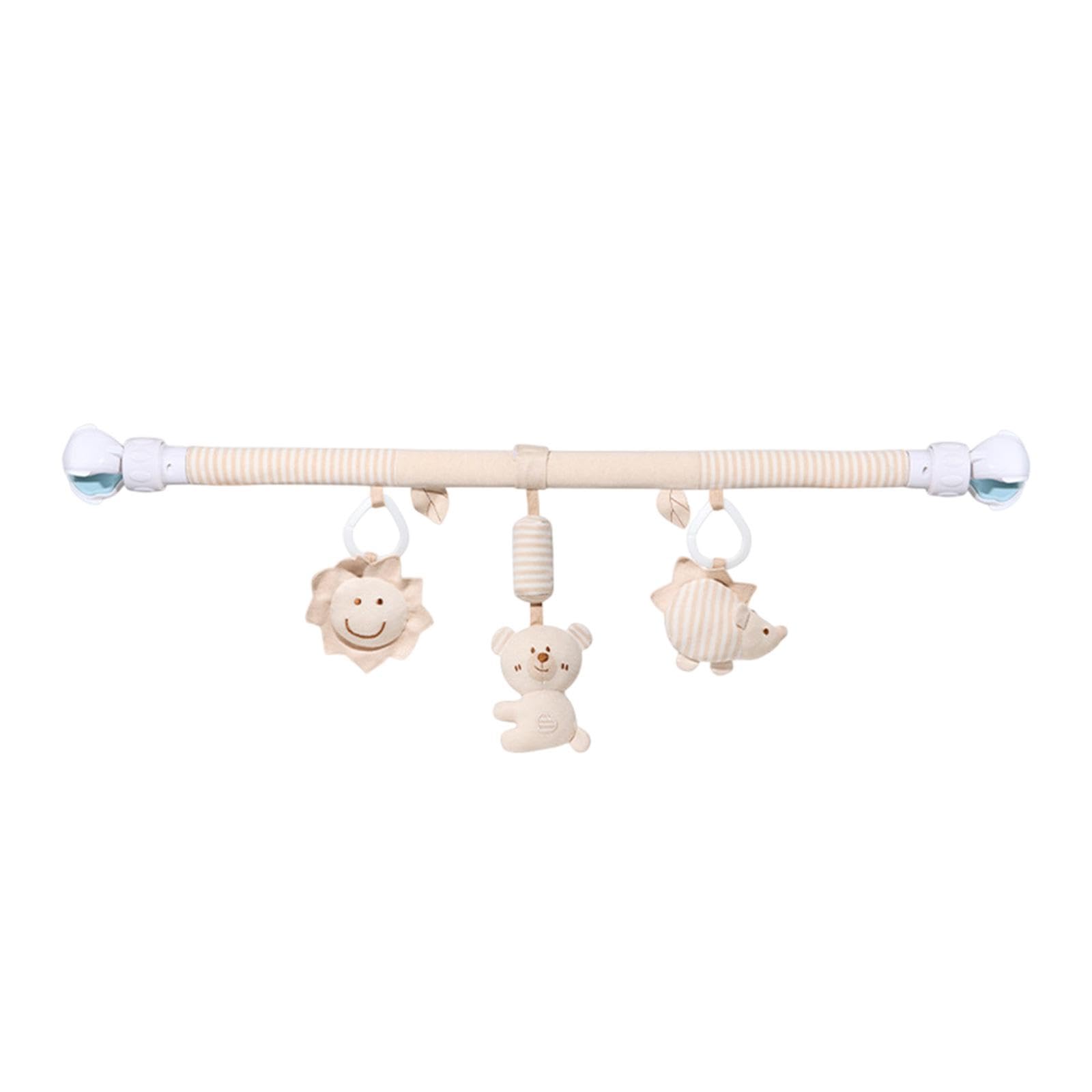 Mobile pour Poussette avec Hochet, Jouets Suspendus, Arche Sensorielle et D'activités En PP et Coton pour Lit, ours