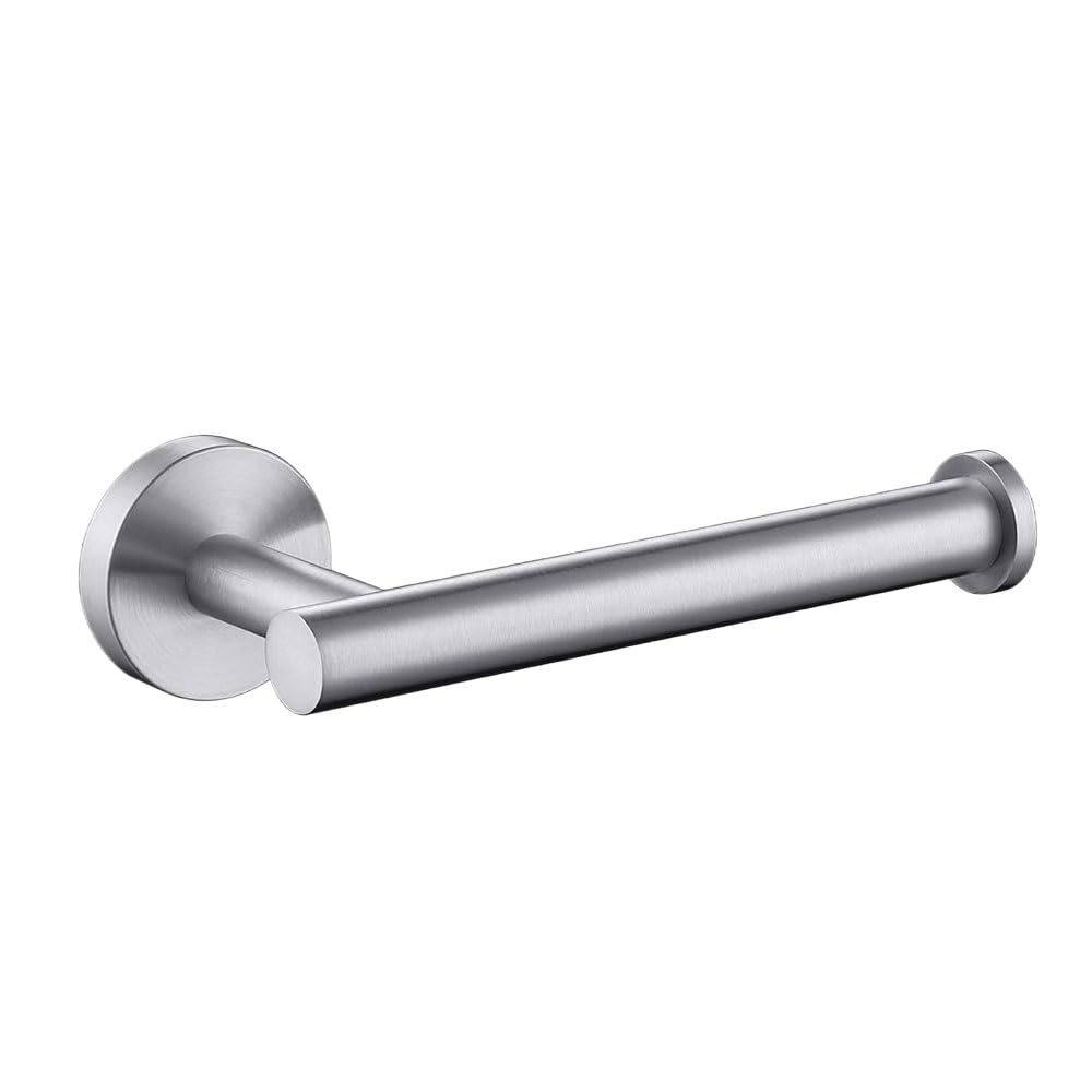 Toilet Roll Holder 1PC Toilet Roll Holder Stainless Steel Round Tissue Hanger Wall Mount(Silver)