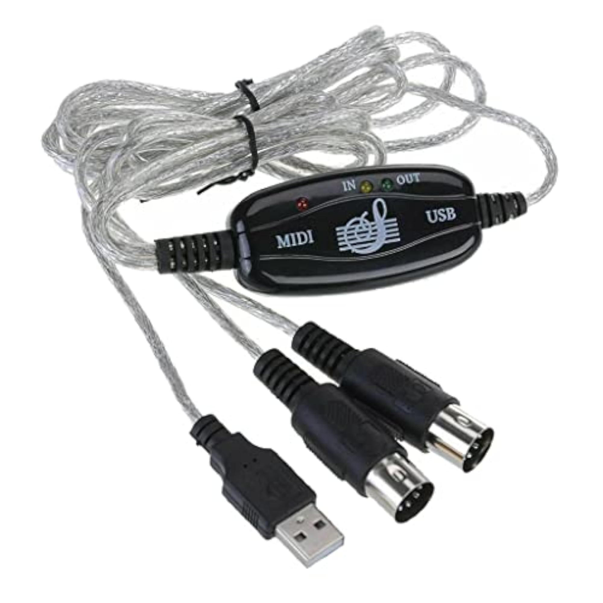 USB MIDI Interface Cable Converter for Music Keyboard