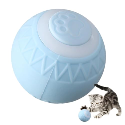 Pelota interactiva para juguetes para gatos, juguete automático para gatos, bola rodante inteligente recargable, bola de juguete para movimiento automático para perros y gatos aburridos en interiores