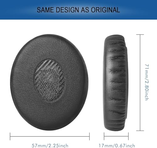 Image of Ear Pads Replacement for Bose On-Ear 2 Headphones, GVOEARS Ear Cushion Pad for Bose OE2 / OE2i / SoundTrue /SoundLink OE Wireless Headphones, Durable & Longer Lasting (Black Pad) | OE2i / SoundTrue On-Ear /SoundLink On-Ear Headset, Durable & Longer Lasting (Black)