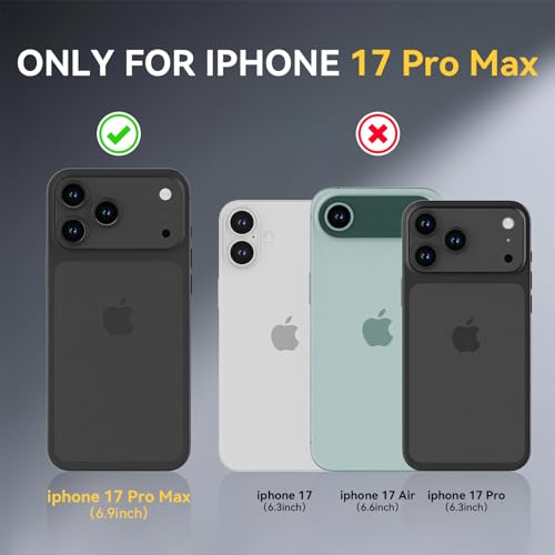 Phciasie Magnetic for iPhone 17 Pro Max Case-Waterproof, Built-in Screen & Camera Protector-IP68 Underwater Full Body 16FT Military Dropproof Shockproof Case for 17 Pro Max 6.9''- (Black) by Phciasie - Used condition - Image 3