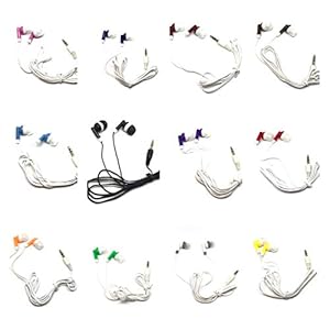 TFD Supplies Wholesale Bulk Earbuds Headphones 50 Pack for iPhone, Android, MP3 Player – Mixed Colors