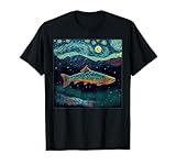 Surrealism Starry Night Brook Trout T-Shirt