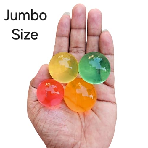 Image of SSKR Crystal Jumbo Jelly Water Balls Rubber Jelly Round Shape Beads Growing Orbezz - 50 GMS | Approx 180+ Jumbo Balls Inside