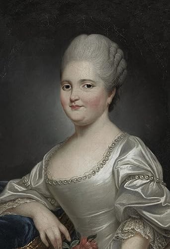 Peinture sur toile pour habiller un mur vide, portrait Marie Clotilde 60x90