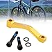 Fancyes Mountain Bike Disc Brake Adapter Accessories Parts Caliper Mount Adapter Bicycle Conversion Bracket for Biking Riding Cycling, Gold