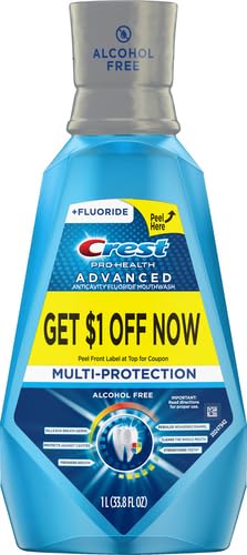 Crest Pro-Health Advanced Mouthwash, Alcohol Free, Multi-Protection, Fresh Mint, 1 L (33.8 fl oz) - Thumbnail 3