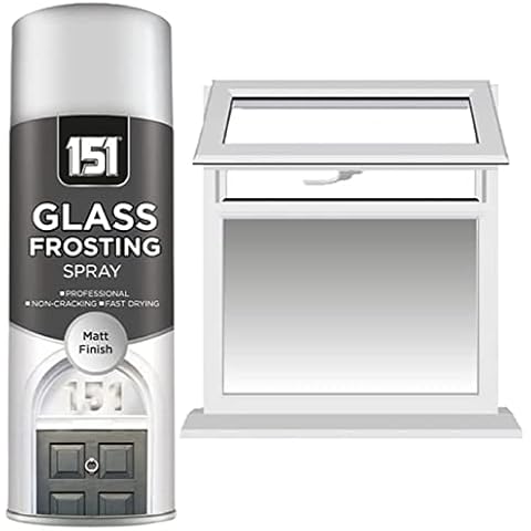 Unknown1 151 Frosted Glass Frosting Matt Spray Paint - Matt Finish - Privacy and Security For Glass Windows - Mirror Spray Paint For Indoor and Outdoor Use - 400ml (Pack of 1) Cover