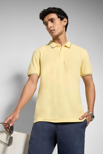 Image of Peregrine by Pantaloons Men's Solid Slim Fit Polo Shirt